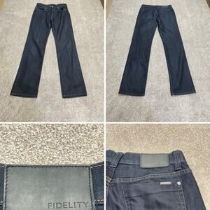 Fidelity 50-11 Mens Revolution Rinse Straight jeans sz 34 dark wash Blue Jeans